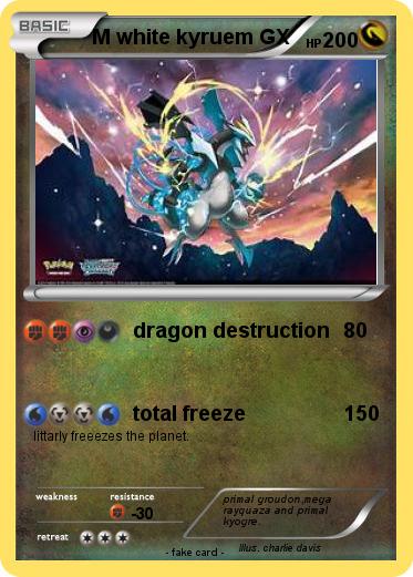 Pokemon M white kyruem GX