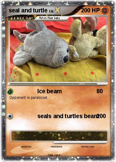 Pokemon seal and turtle