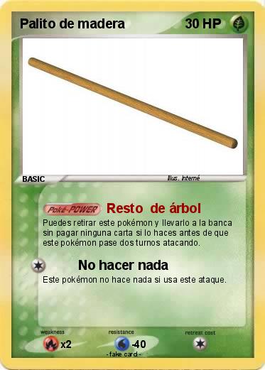 Pokemon Palito de madera