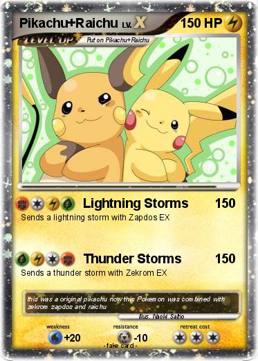 Pokemon Pikachu+Raichu