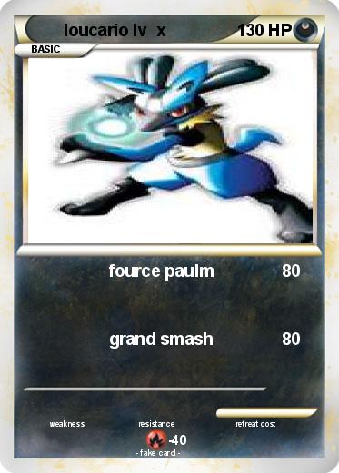 Pokemon loucario lv  x