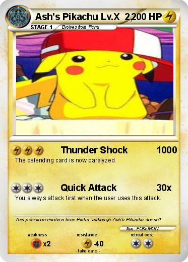 Pokemon Ash's Pikachu Lv.X  2,