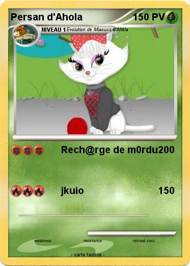 Pokemon Persan d'Ahola