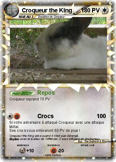 Pokemon Croqueur the King