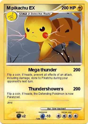 Pokemon M pikachu EX