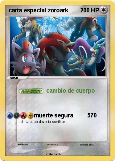 Pokemon carta especial zoroark