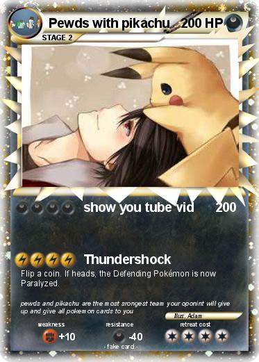 Pokemon Pewds with pikachu
