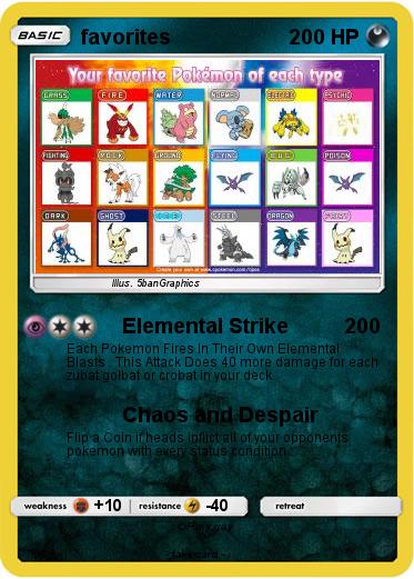 Pokemon favorites