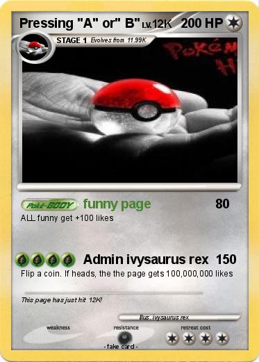 Pokemon Pressing "A" or" B"