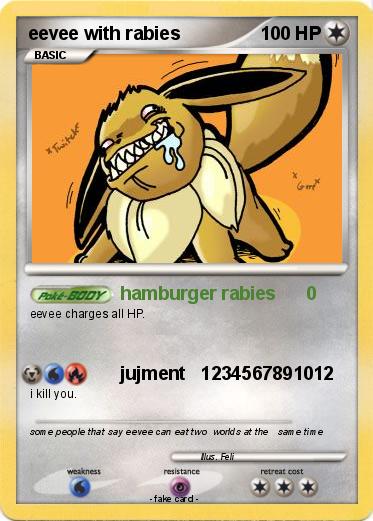 Pokemon eevee with rabies