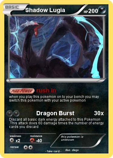 Pokemon Shadow Lugia