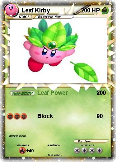 Pokemon Leaf Kirby