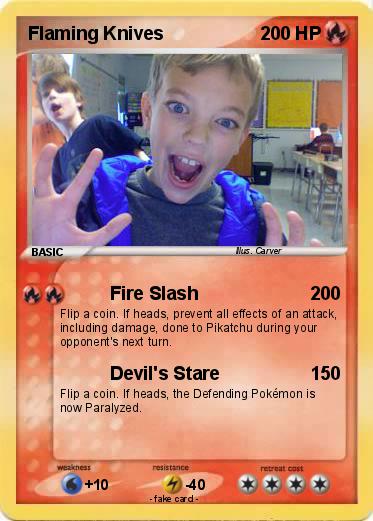 Pokemon Flaming Knives
