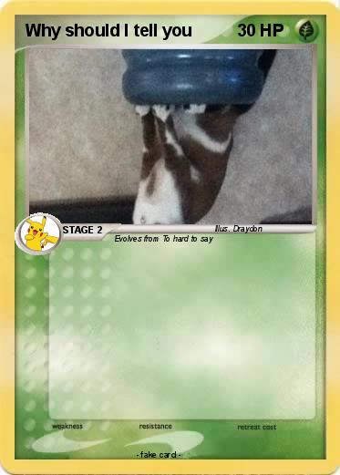 Pokemon Why should I tell you