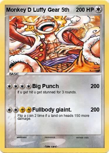 Pokemon Monkey D Luffy Gear 5th