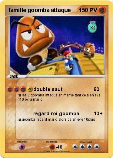 Pokemon famille goomba attaque