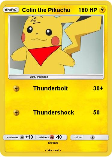 Pokemon Colin the Pikachu