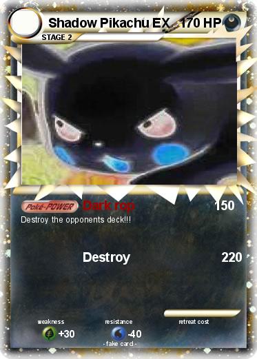 Pokemon Shadow Pikachu EX
