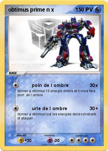 Pokemon obtimus prime n x