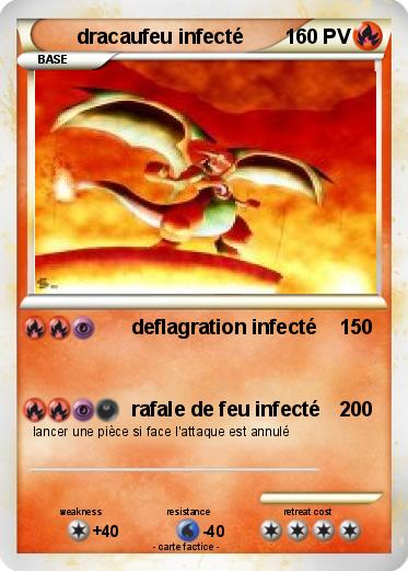 Pokemon dracaufeu infecté