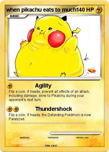 Pokemon when pikachu eats to much