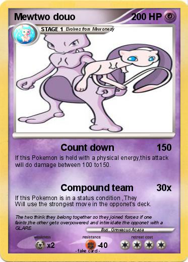 Pokemon Mewtwo douo