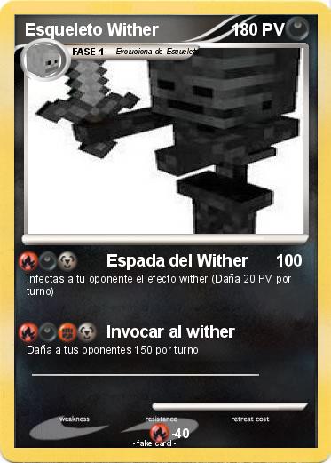 Pokemon Esqueleto Wither