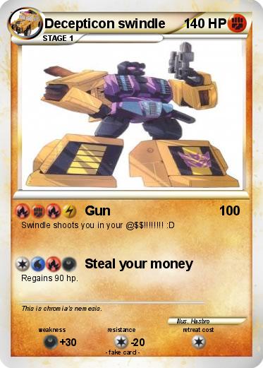 Pokemon Decepticon swindle