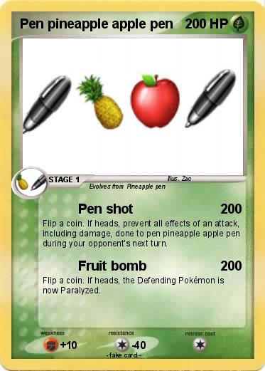 Pokemon Pen pineapple apple pen