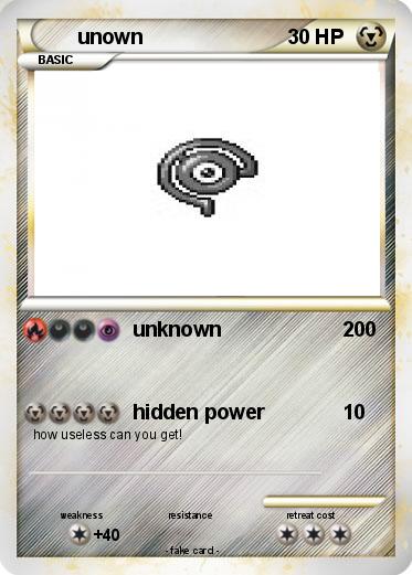 Pokemon unown