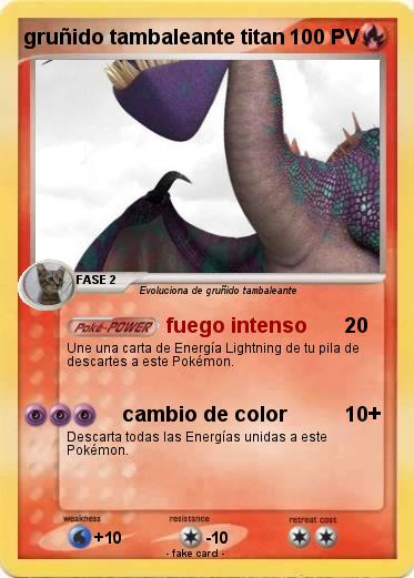 Pokemon gruñido tambaleante titan