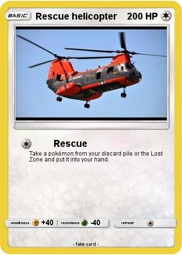 Pokemon Rescue helicopter