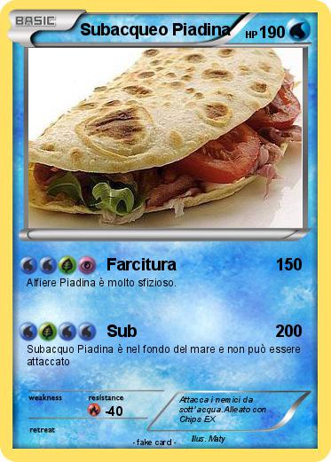 Pokemon Subacqueo Piadina