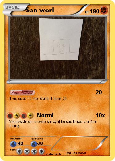 Pokemon San worl