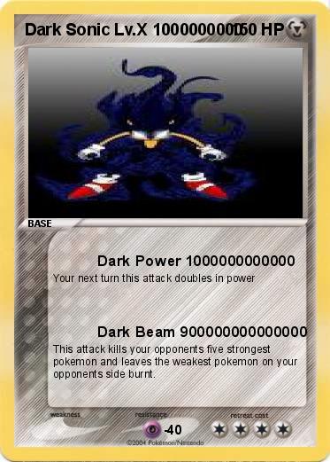 Pokemon Dark Sonic Lv.X 1000000000