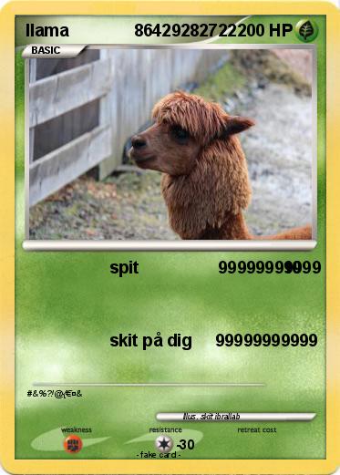 Pokemon llama              86429282722