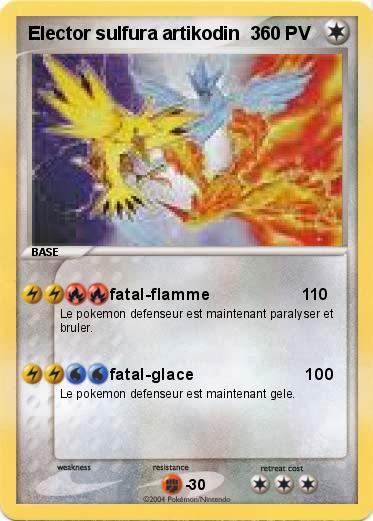 Pokemon Elector sulfura artikodin  3