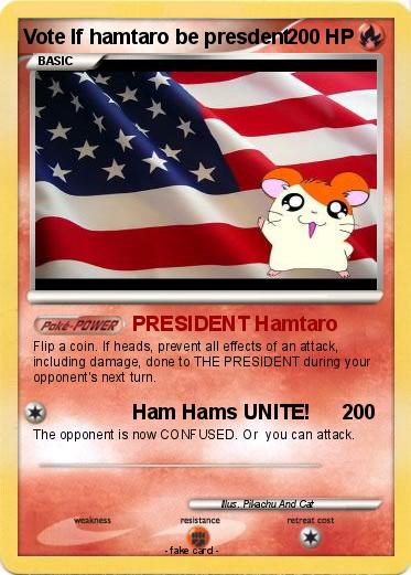 Pokemon Vote If hamtaro be presdent