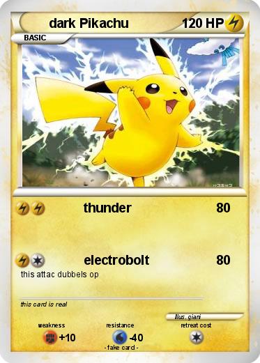 Pokemon dark Pikachu