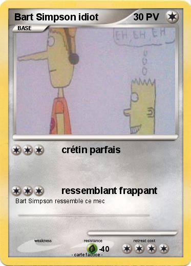 Pokemon Bart Simpson idiot