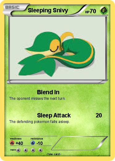 Pokemon Sleeping Snivy