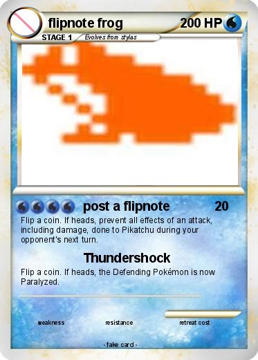 Pokemon flipnote frog