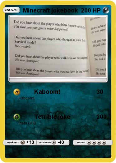 Pokemon Minecraft jokebook
