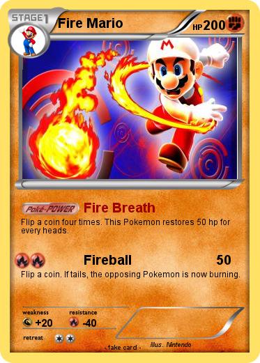 Pokemon Fire Mario