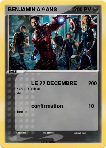 Pokemon BENJAMIN A 9 ANS