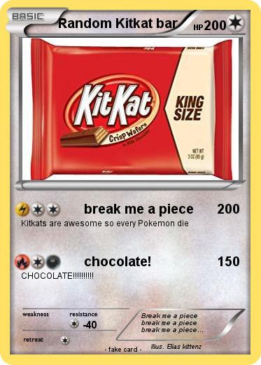 Pokemon Random Kitkat bar