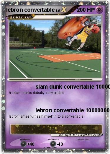 Pokemon lebron convertable