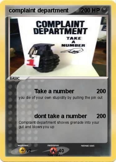 Pokemon complaint department