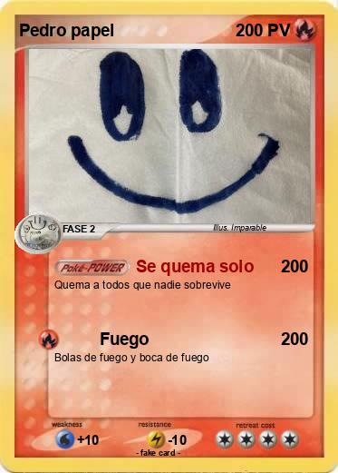 Pokemon Pedro papel
