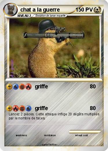 Pokemon chat a la guerre